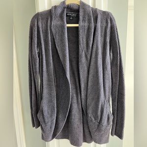 Barefoot Dreams CozyChic Lite Circle Cardigan, size Medium - Steel Blue/Grey